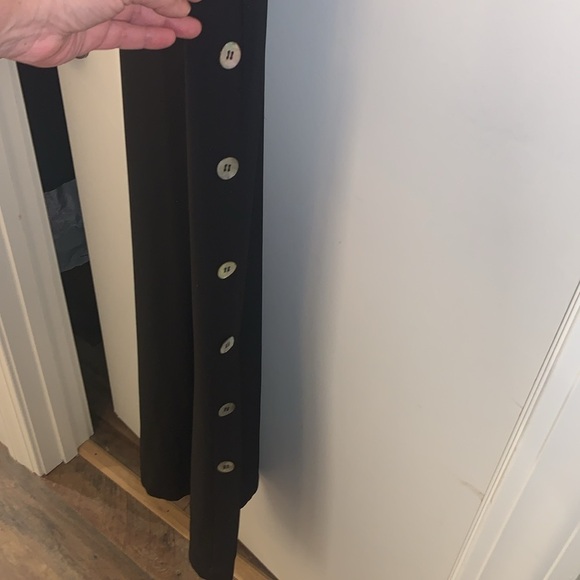 Choc Top Jumper/Romper.  Size Small.  Wide leg.  Black w oversized leg buttons - Picture 4 of 8